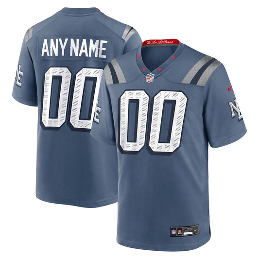 New England Patriots 2025 Rivalries Collection Custom Game Jersey - Storm Blue - Jersey Zone